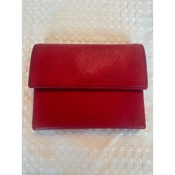 Coach Red Leather Card Holder With Two Deck Of Cards 4"x3" GUC - Picture 3 of 5